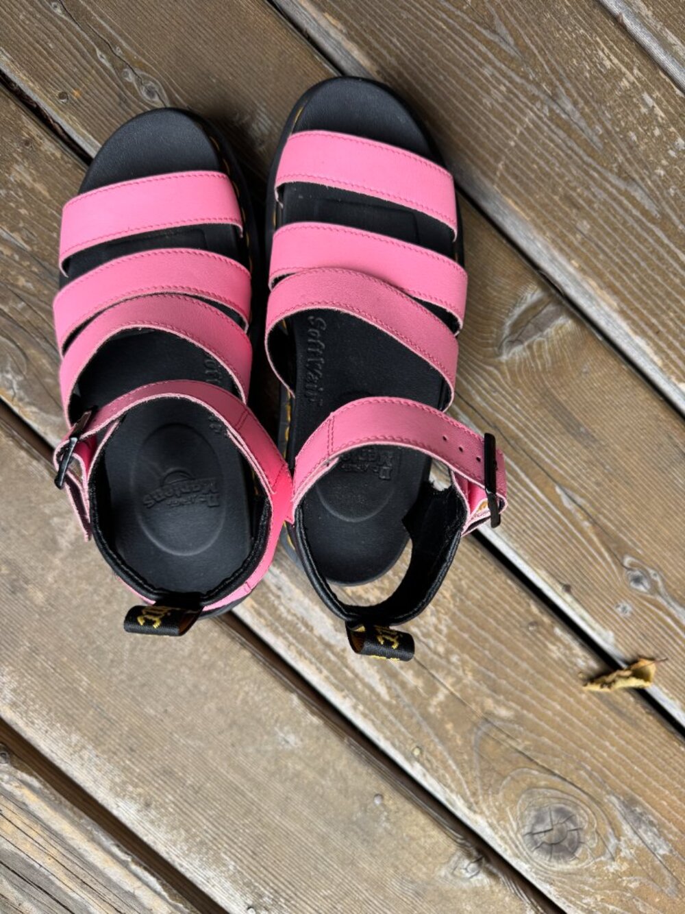 Dr. Martens Blaire Pink Hydro Leather Strap Sandals in Women's 7 - Picture 9 of 11